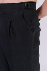 Monture Herringbone Italian Linen Trousers - Men