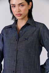 Monture Heritage Linen Denim Shirt - Women