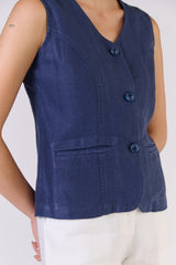 Monture Milano Linen Waistcoat - Women