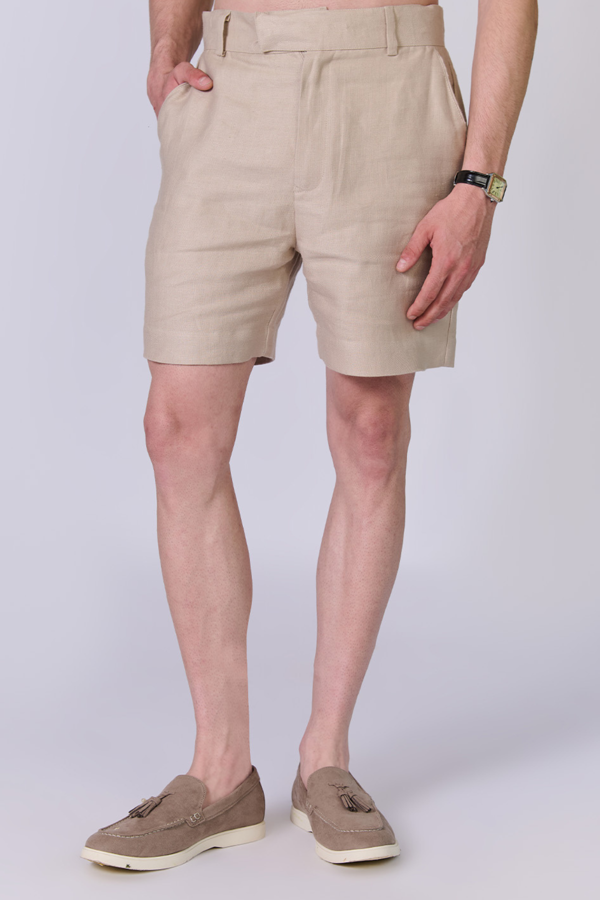 Monture Como Herringbone Linen Shorts - Men
