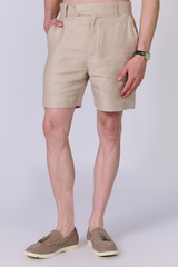 Como Herringbone Linen Shorts - Men