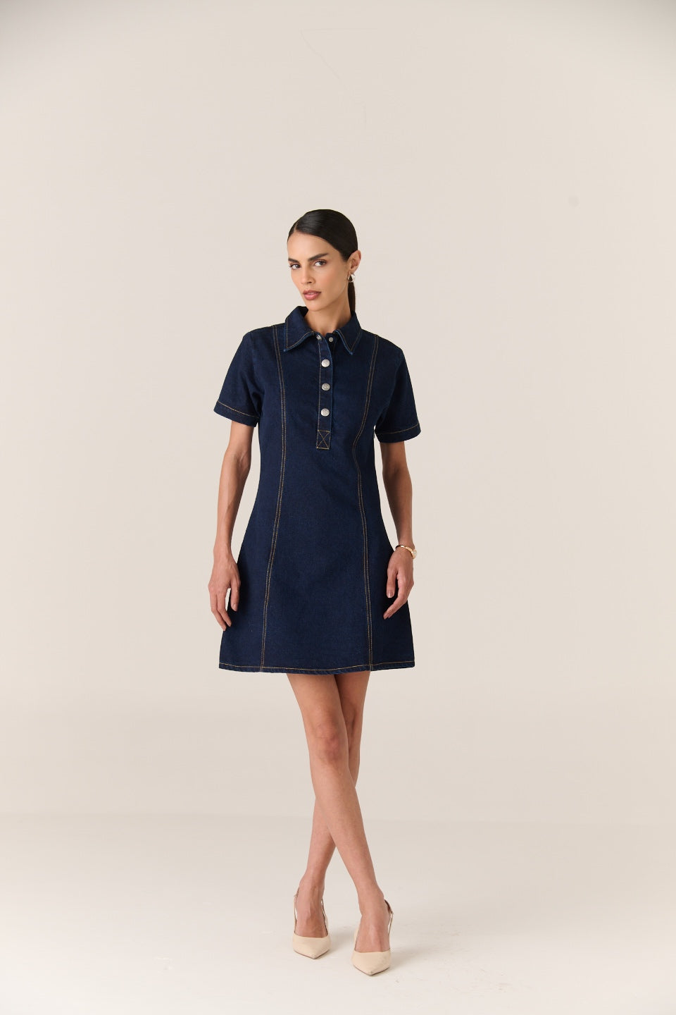 Monture Heritage Linen Denim Dress - Women