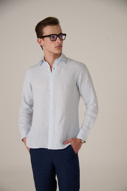 Linen Shirt Clear Sky