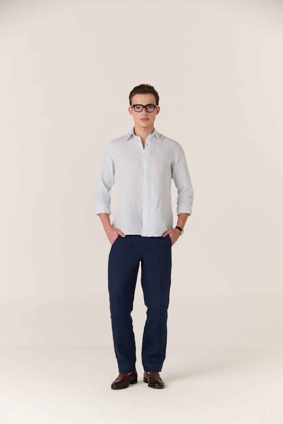Linen Shirt Clear Sky