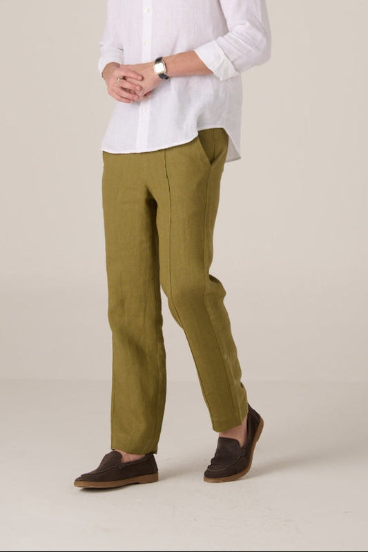 Linen Trousers Heritage olive