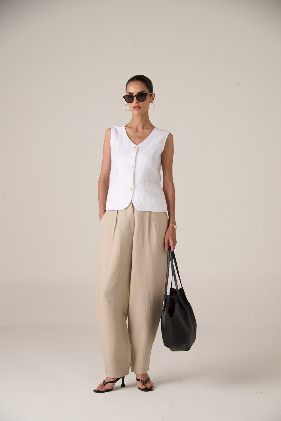Linen Waistcoat soft ivory