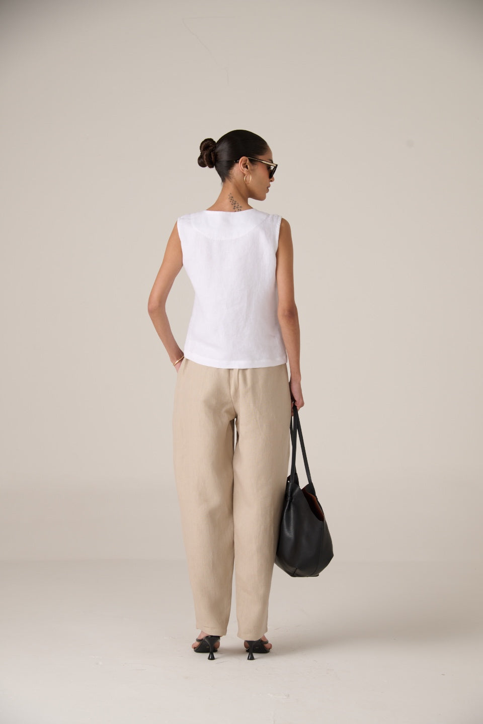Linen Waistcoat Soft ivory