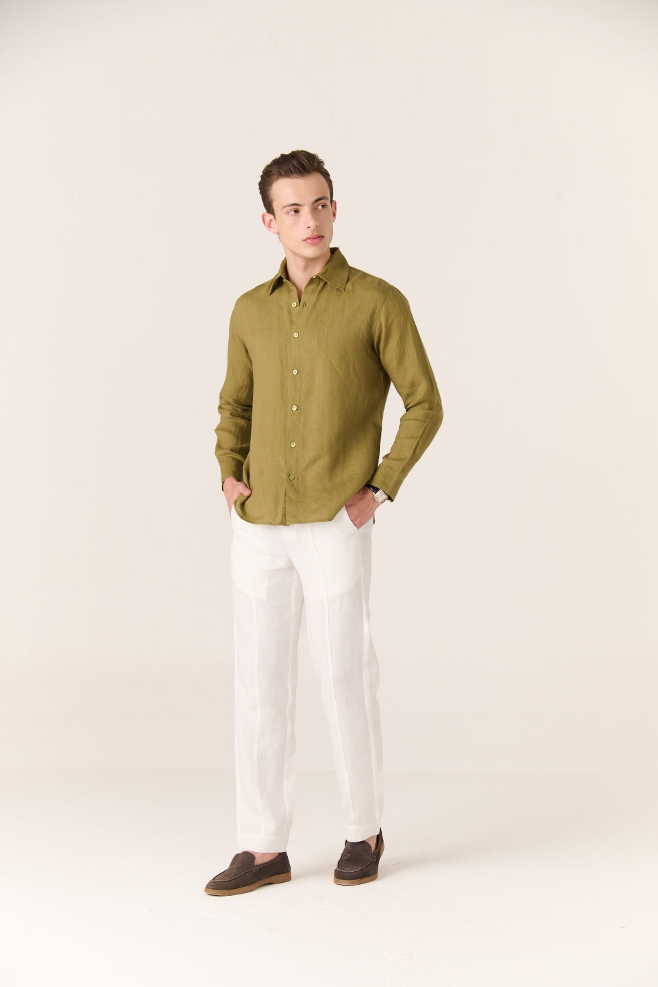 Linen Shirt Heritage olive