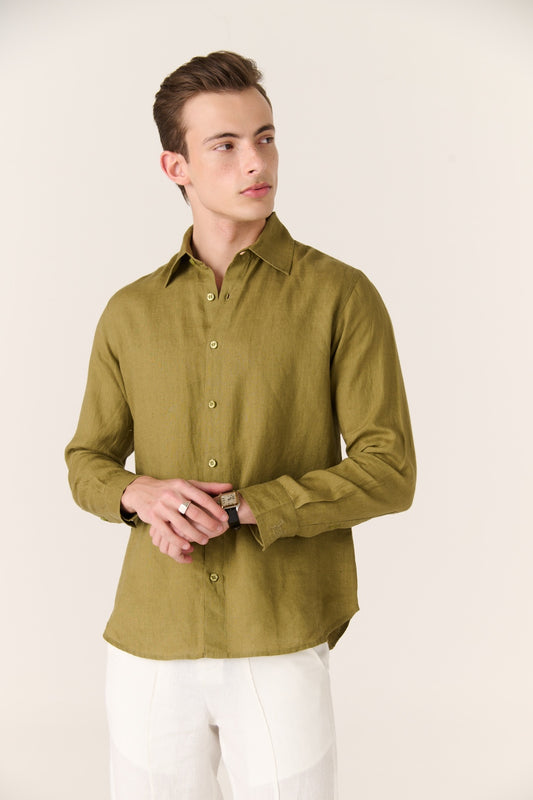 Linen Shirt Heritage olive