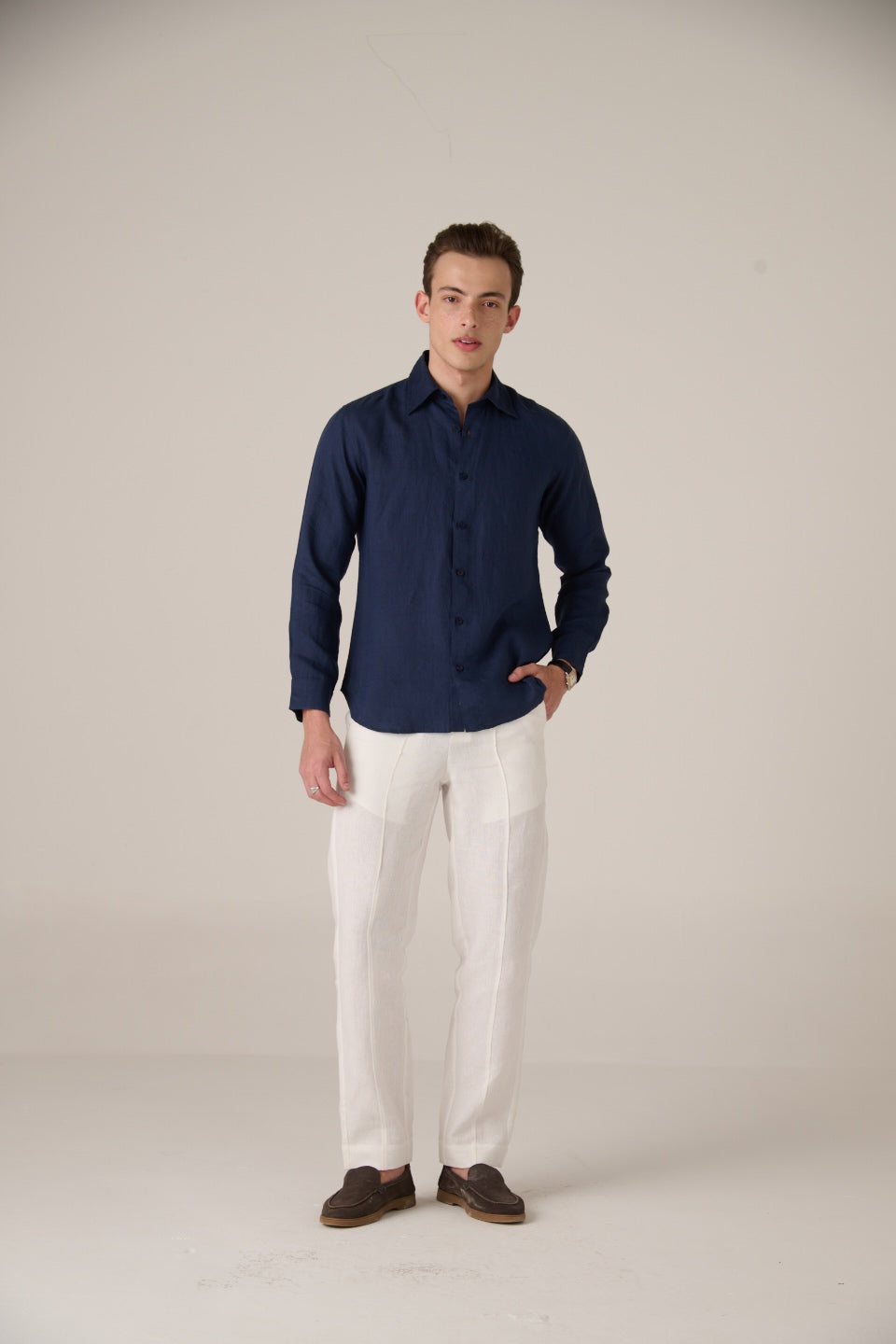 Linen Shirt Coastal navy
