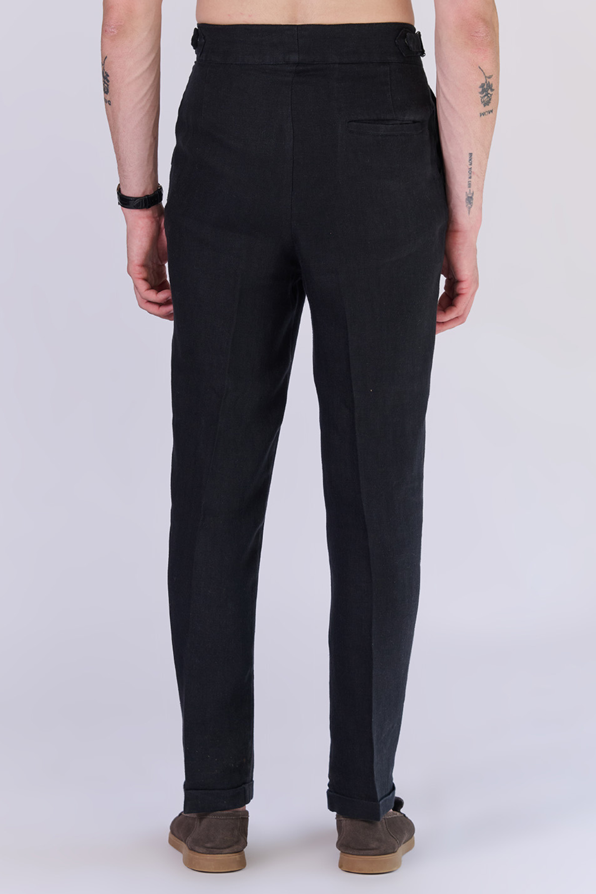 Monture Herringbone Italian Linen Trousers - Men