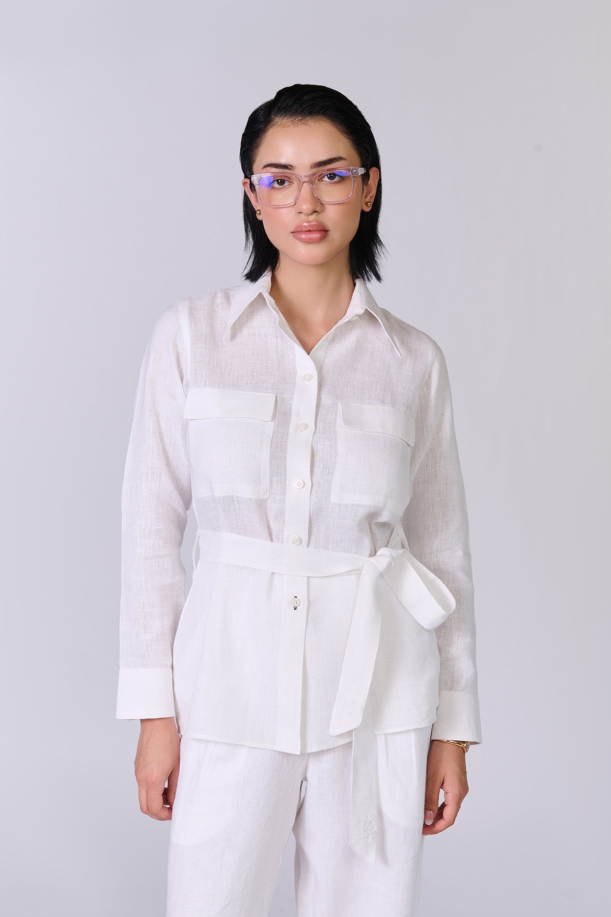 Monture Belted Hemp Shirt - Women