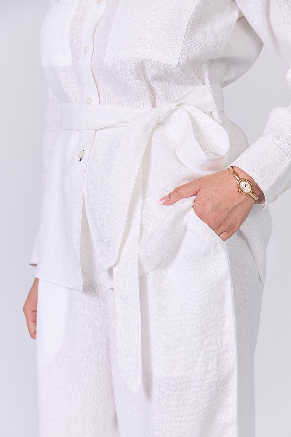 Monture Belted Hemp Shirt - Women