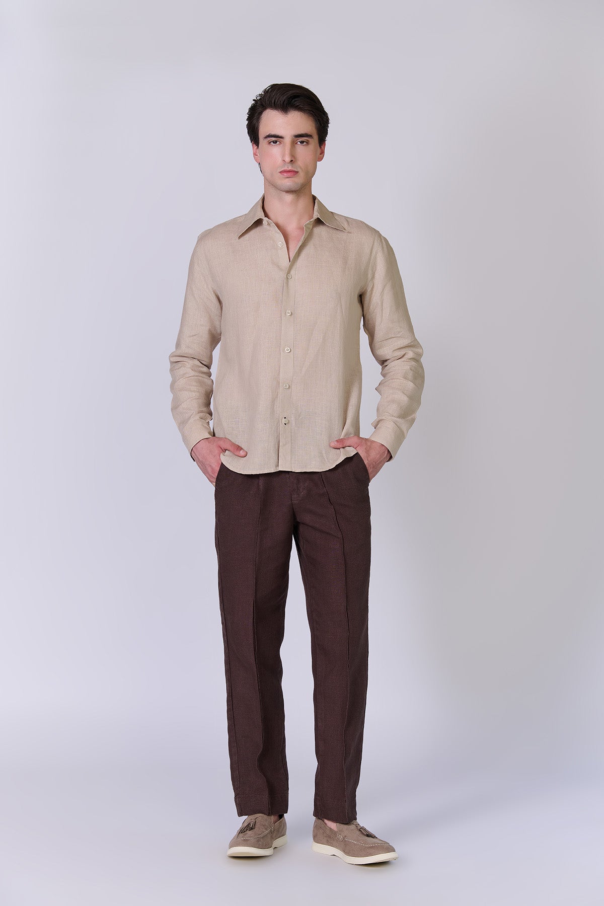 Monture Milano Linen Trousers - Men