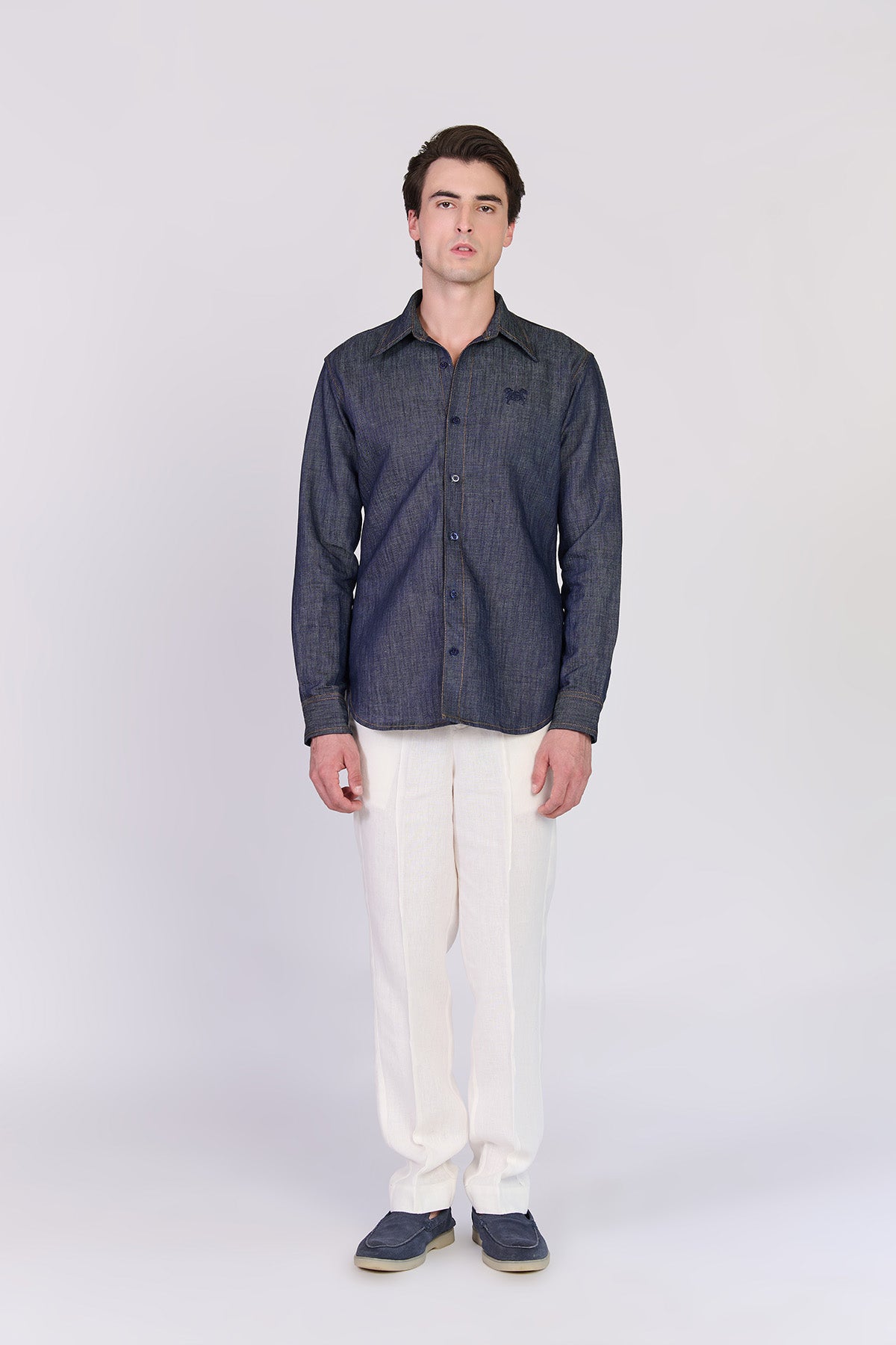 Monture Heritage Linen Denim Shirt - Men