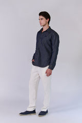 Monture Heritage Linen Denim Shirt - Men