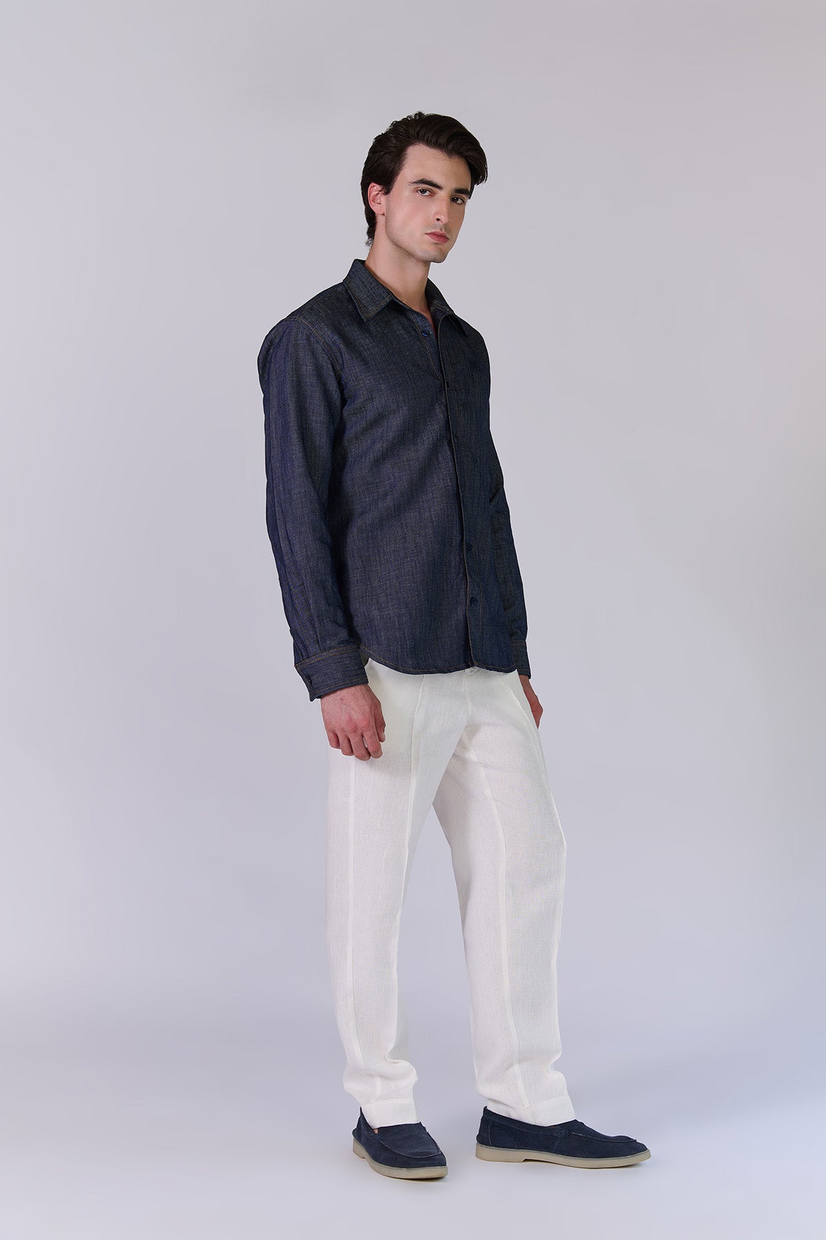 Monture Heritage Linen Denim Shirt - Men