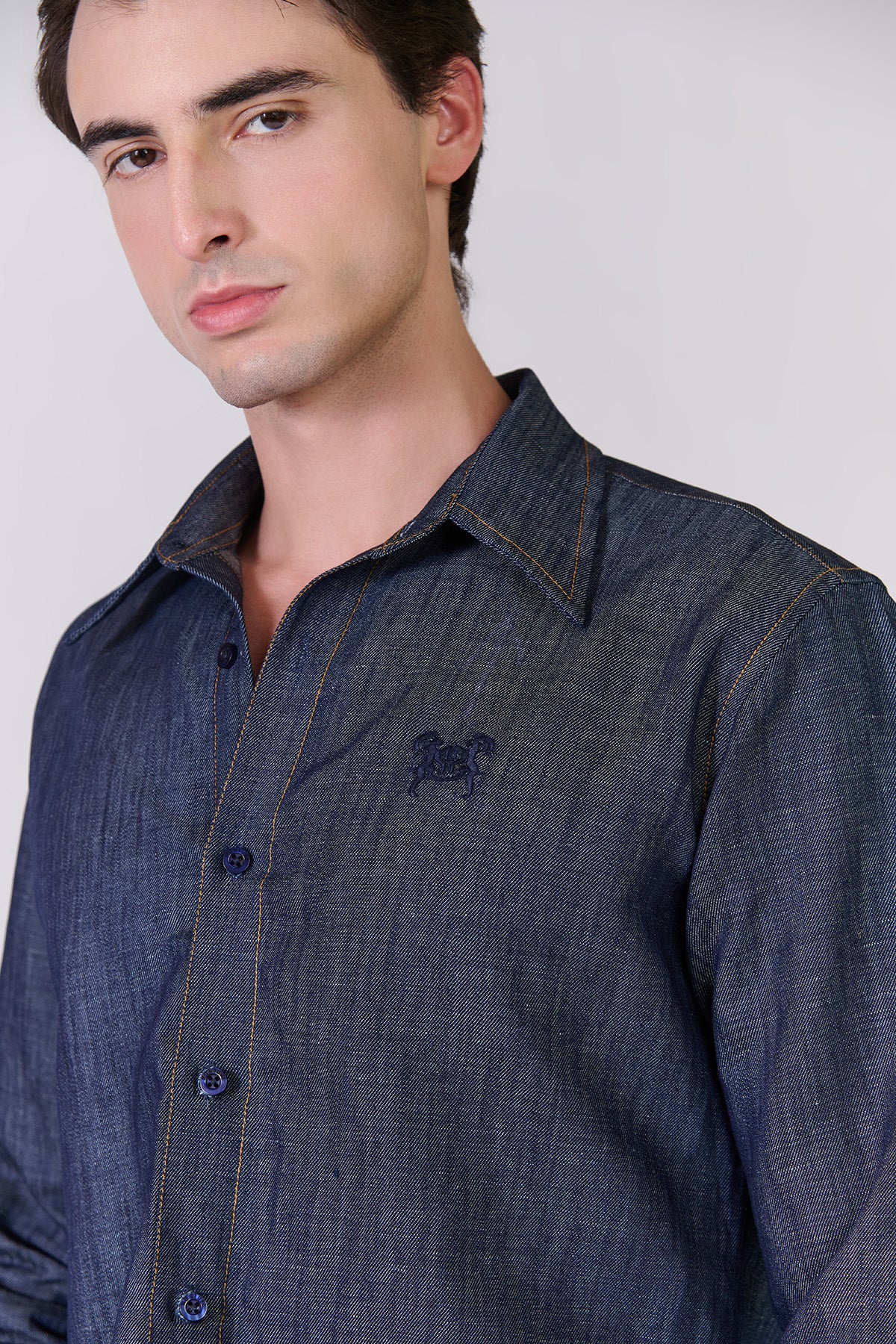 Monture Heritage Linen Denim Shirt - Men