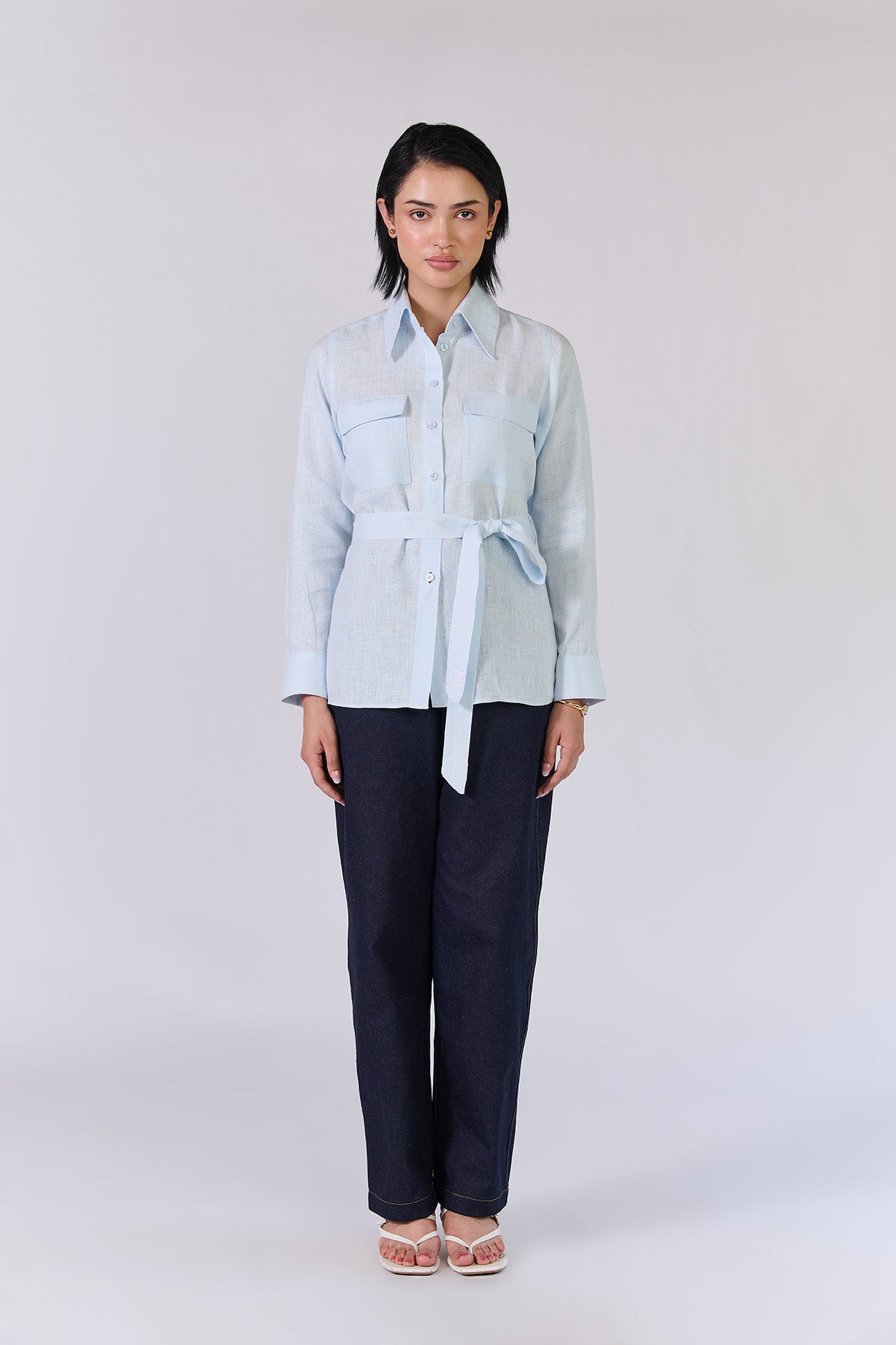 Monture Belted Hemp Shirt - Women
