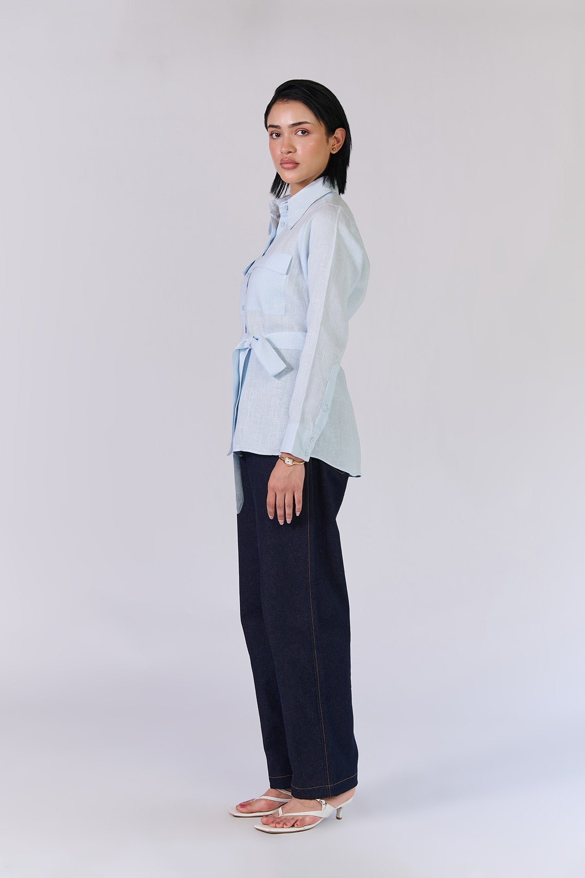 Monture Belted Hemp Shirt - Women
