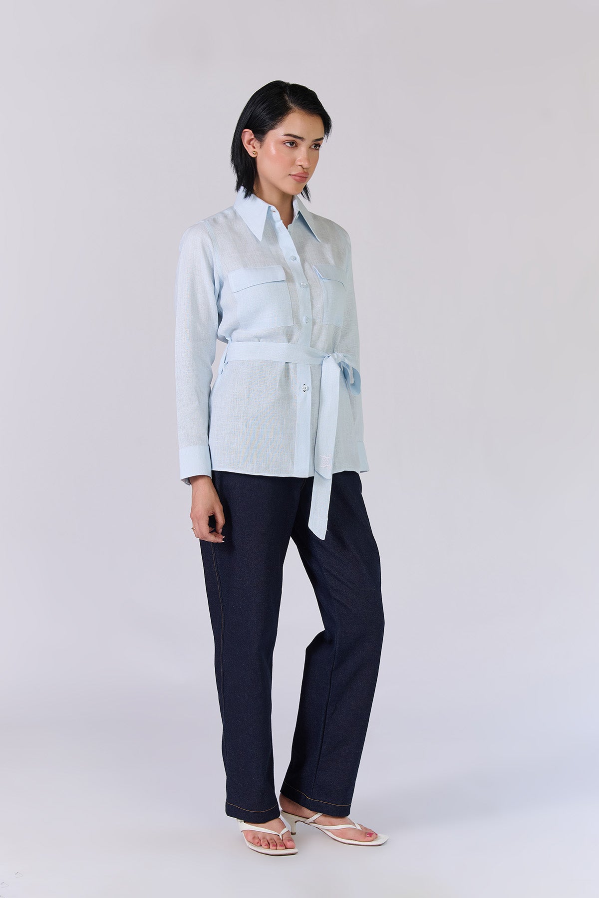 Monture Belted Hemp Shirt - Women