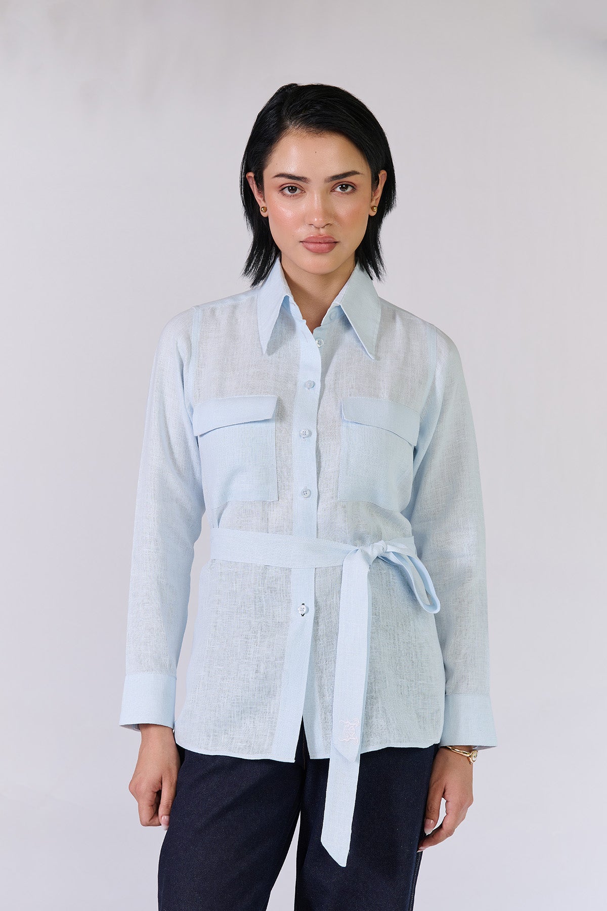 Monture Belted Hemp Shirt - Women