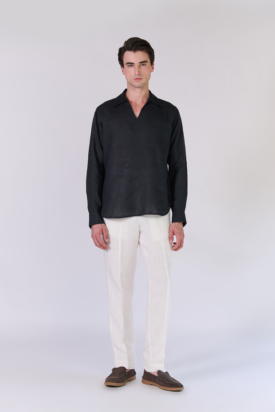 Monture Hemp Shirt for men in black — image 2
