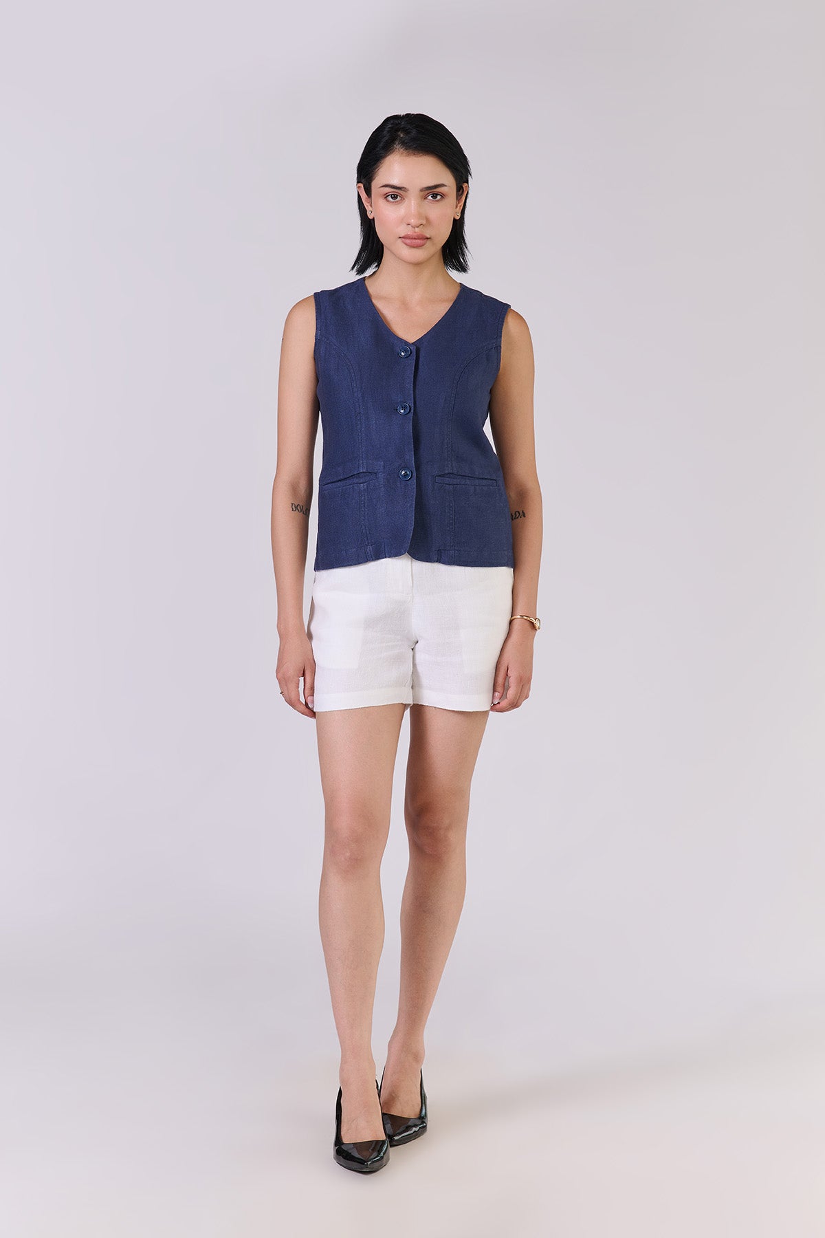 Monture Milano Linen Waistcoat - Women