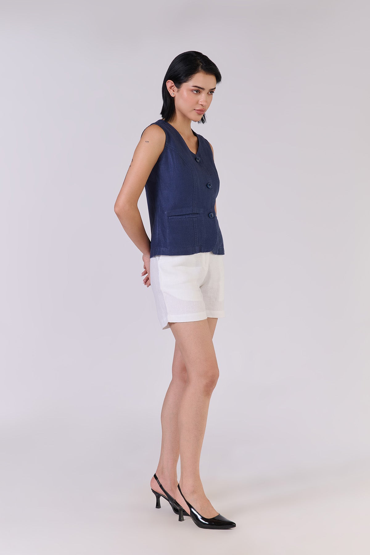 Monture Milano Linen Waistcoat - Women