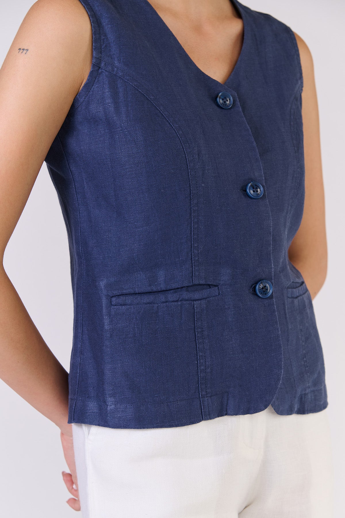 Monture Milano Linen Waistcoat - Women