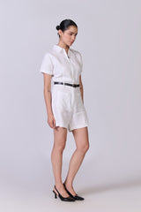 Twill Linen Playsuit - Women