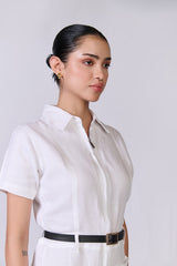 Twill Linen Playsuit - Women