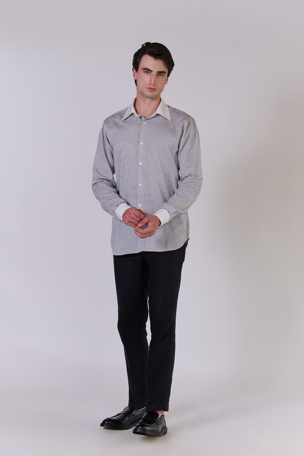 Herringbone Italian Linen Trousers - Men