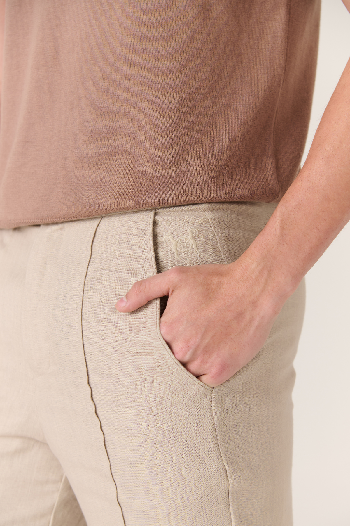 Monture Milano Linen Trousers - Men